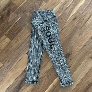 Soulcycle Black and White Leggings